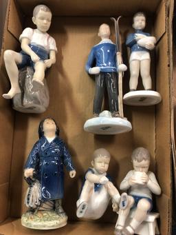 Royal Copenhagen figurines, B&G, other figurines made in Denmark