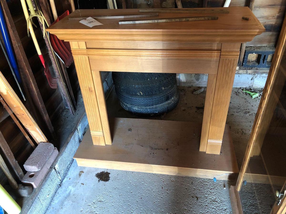 Oak fireplace surround