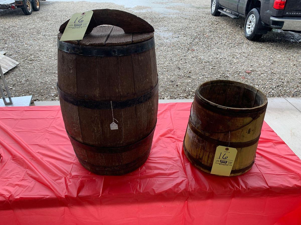 Wooden Barrel & Bucket