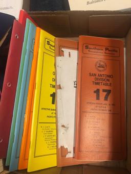 Vintage railroad paper items, manuals, booklets, etc.