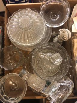 Box of clear Glassware