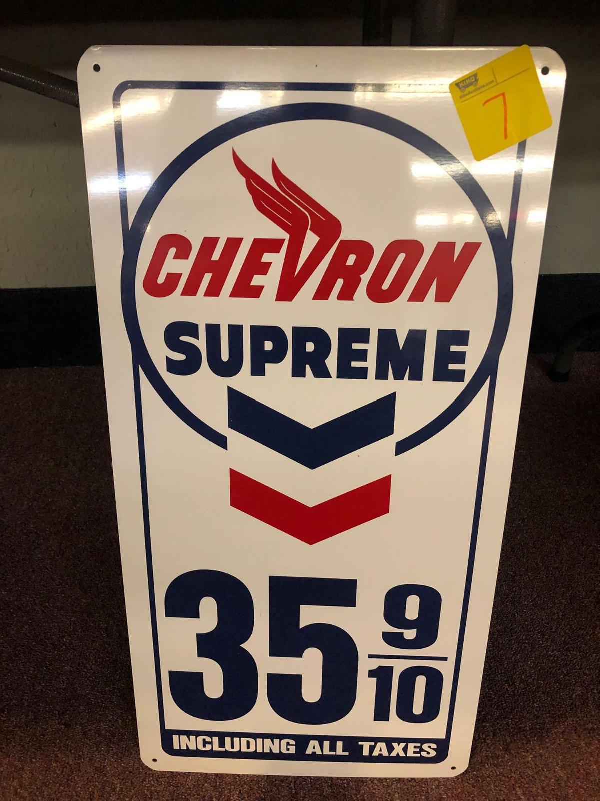 Chevron Supreme 35 9/10 Including all taxes metal sign