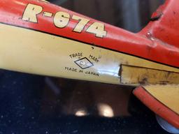 Pre-War Japanese Autogyro Tin Toy Airplane