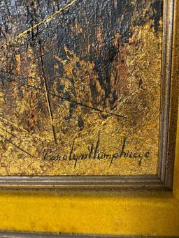 Carolyn Humphreys oil on board, 13.5 x 15.5 frame size.