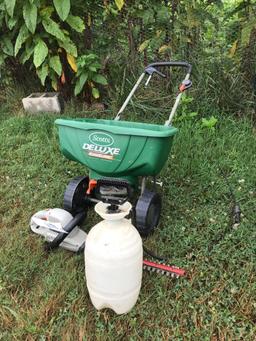 Scotts Deluxe spreader - sprayer - hedge trimmer