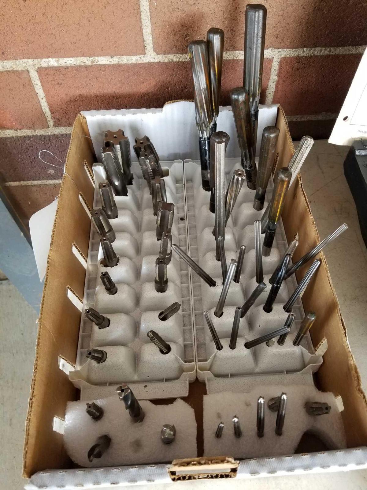 Box of taps and reamers, some new