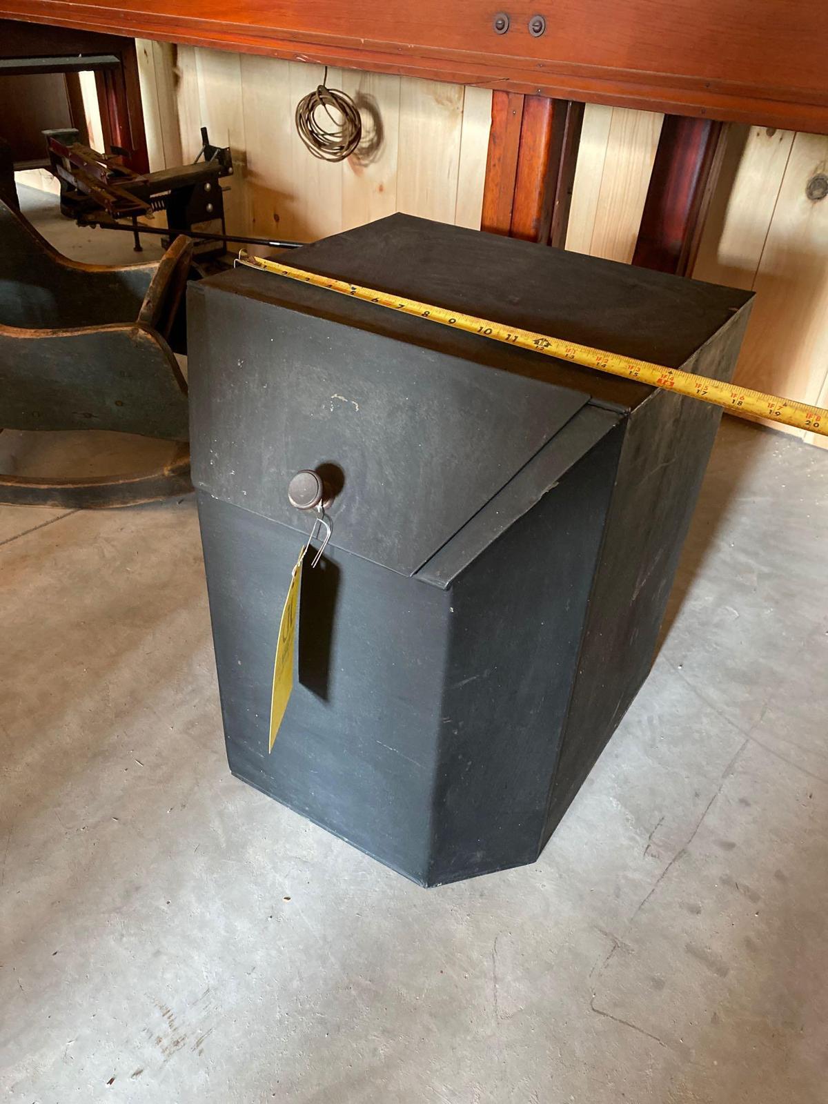 antique tin bin