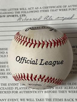 Muhammad Ali autographed Official League baseball