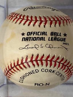 Jack Lemmon autographed National League baseball