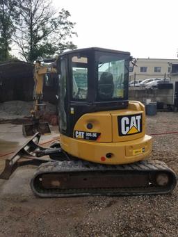 2016 Cat 305.5E mini excavator, 38 inch bucket, diesel, ac, with extra 21 inch bucket, 1,420 hours