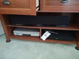 Contents of Sofa Stand inc. Samsung DvR, VHS, DvD Player & DVDs