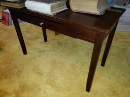 Wood Desk With Drawer