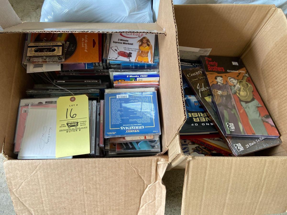 Box of CD's and Books
