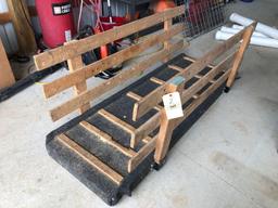 62in. custom wood loading ramp. Removable sides