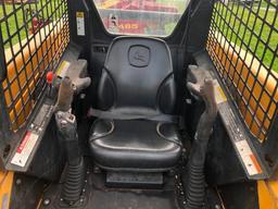 JD 240 skid loader 3604 hours, w/ mat. bucket, ext. hyd., New Solideal SKS 732 tires and rims