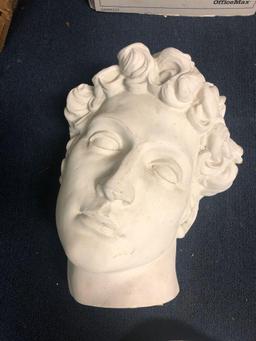 Ceramic/plaster head sculpture Sculpture House