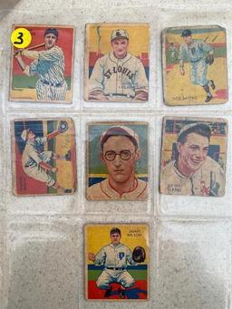 (16) 1934 Diamond Stars baseball cards.