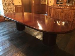Large double pedestal dining room table