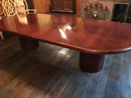 Large double pedestal dining room table