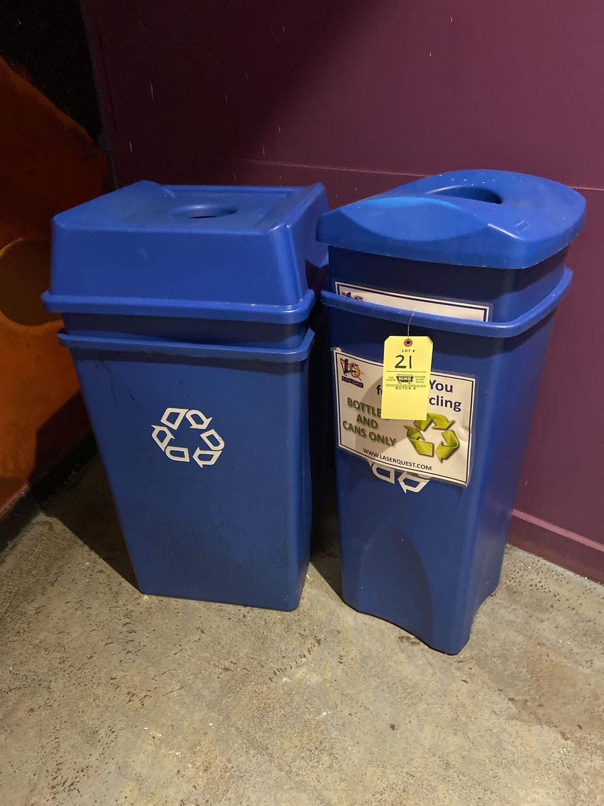 (4) Recycling Trash Cans