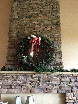 Artificial Christmas Tree, Wreath, Decour Items and Room Rug