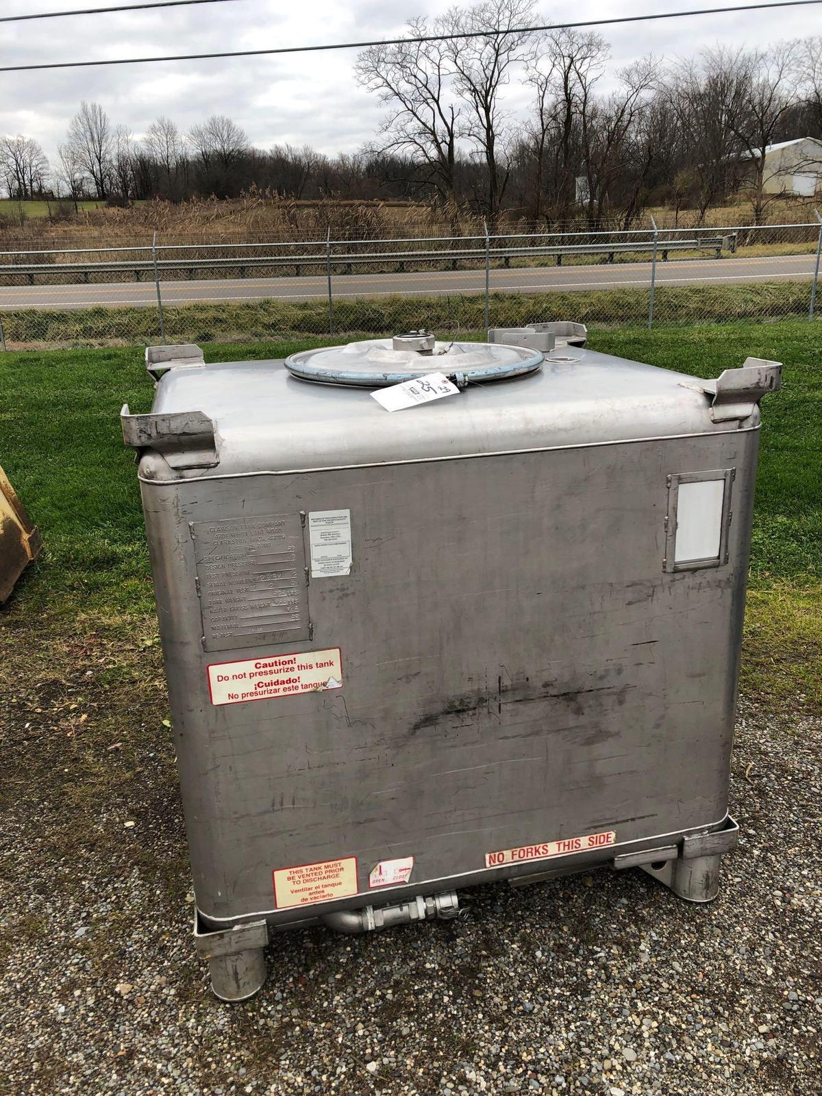 Clawson stainless tank