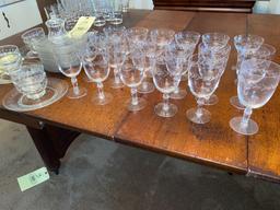 24 pc Stemware - 16 plates - serving pieces