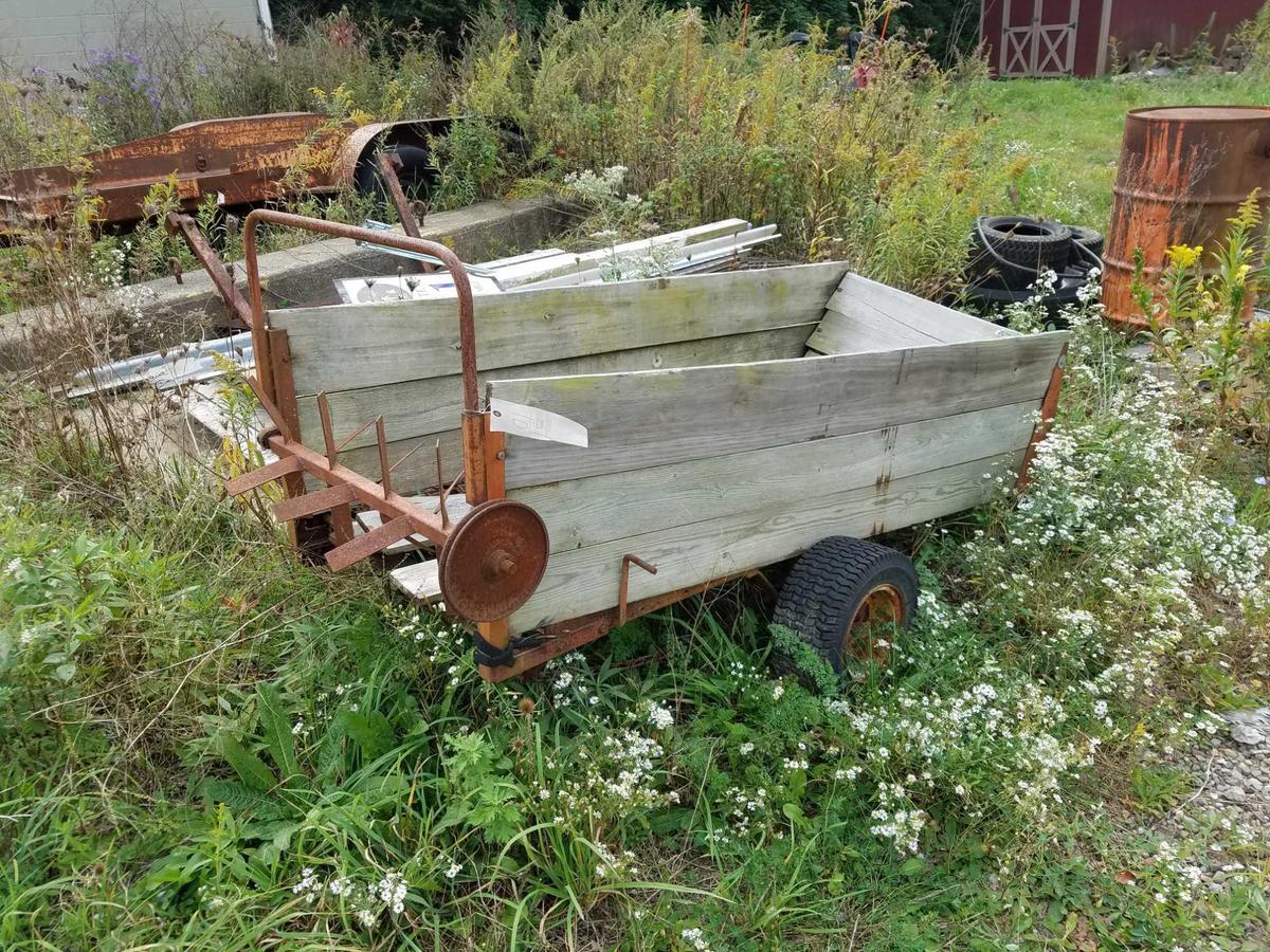 Small homemade manure spreader. Needs work