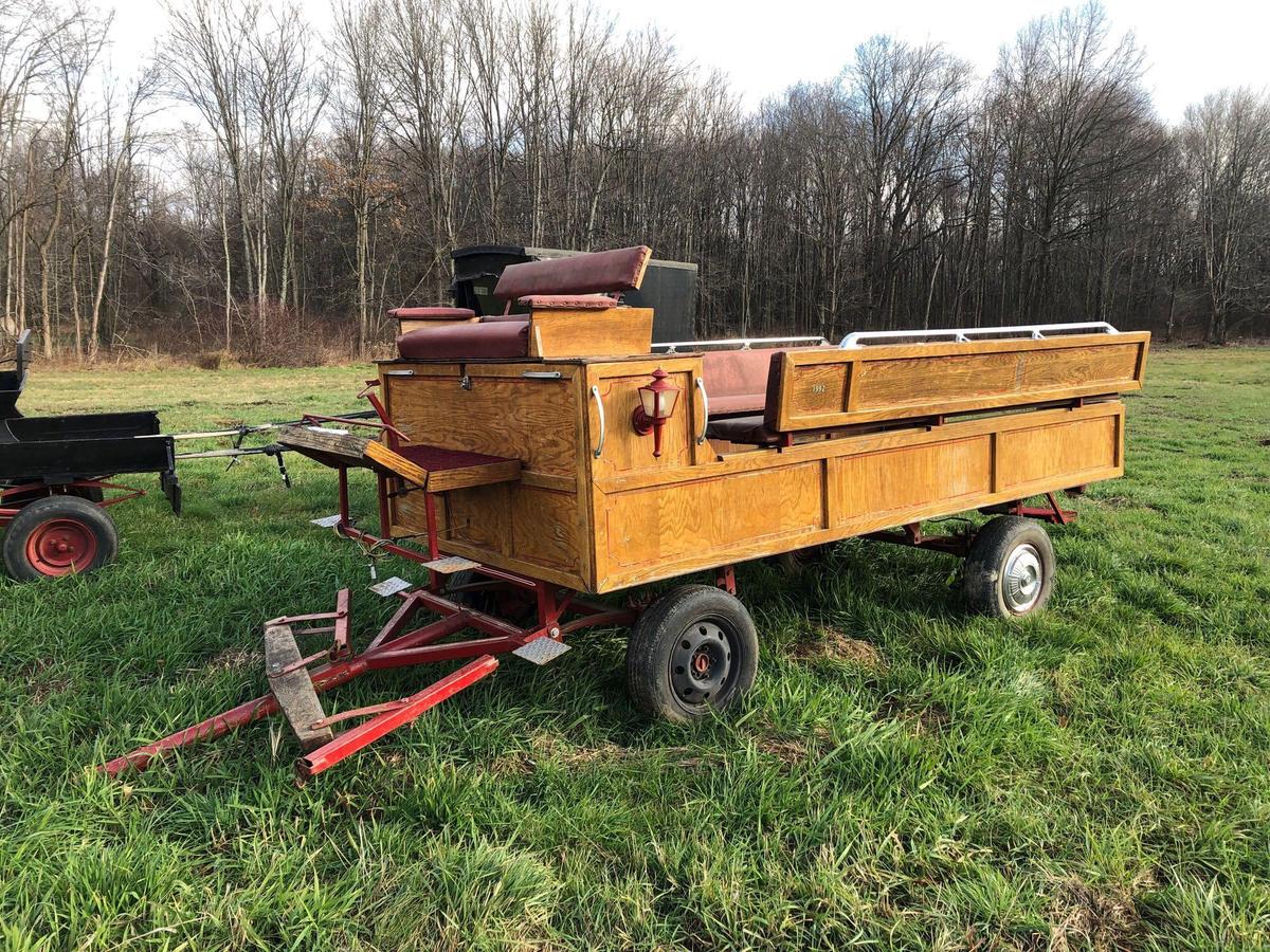 12' oak horse-drawn wagon