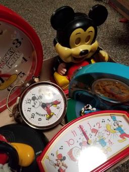 Mickey clocks, 6 pieces