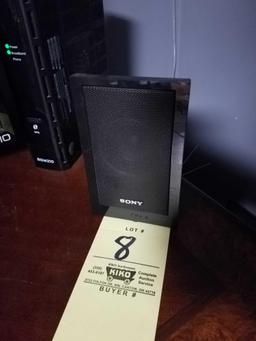 Sony sound system, with 4 speakers, center and sub