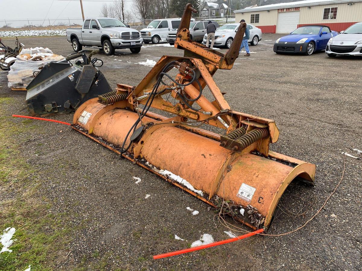 Large truck snow plow