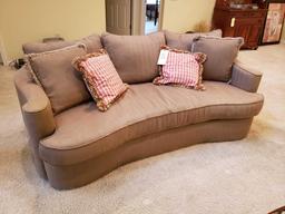 Nice Upholstered Curved Sofa
