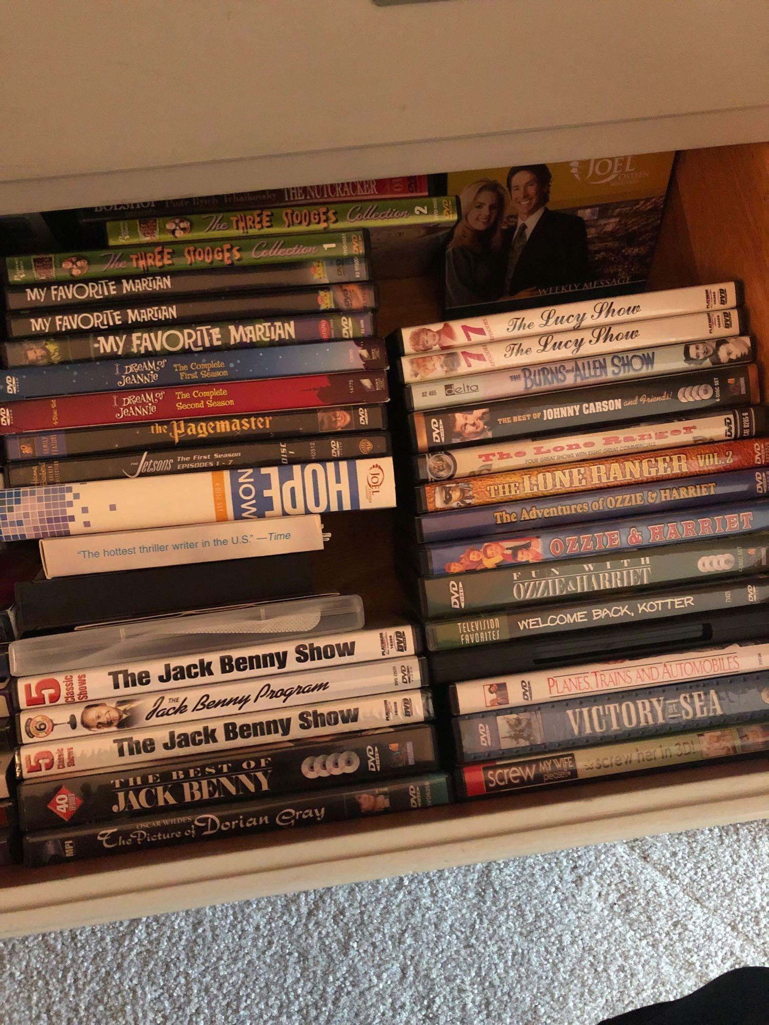 Large collection of DVDs, cabinet not included