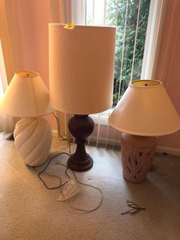 3 table lamps