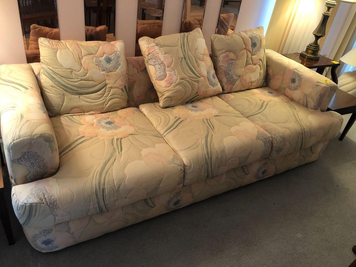 Pink floral JCPenney sofa