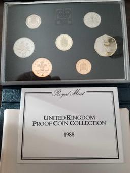 1988 UK proof coin set
