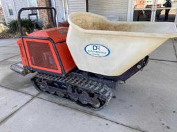 Canycom dump buggy on rubber tracks, model SC75, 1650 lb cap., gas 595 hrs