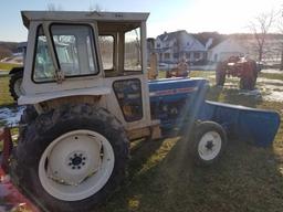 Ford 2000 diesel tractor, Sims cab, 3 pt., PTO, tire chains, new battery