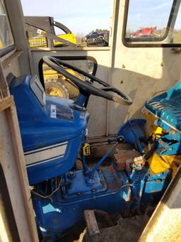 Ford 2000 diesel tractor, Sims cab, 3 pt., PTO, tire chains, new battery