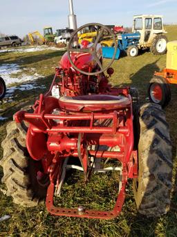 1956 IH McCormick Farmall 100 with 7' hyd Wood 306 belly mower