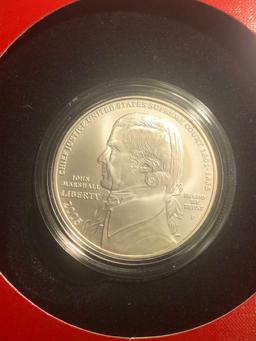 2005 Chief Justice John Marshall silver dollar coin
