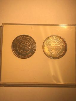 1996 red blue book 2 coin set