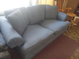 Upholstered loveseat and sofa