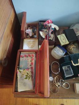 (2) 14 K Rings, (2) Sterling Rings, Large Lot of costume jewelry