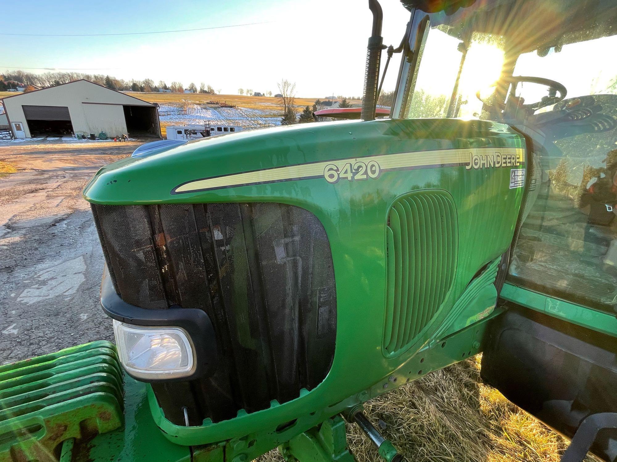 JOHN DEERE 6420 MFWD CAB TRACTOR