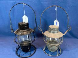 RR lanterns, Dressel P & LE, Adlake M.C.R.R