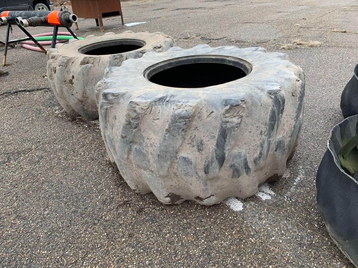 (2) skidder tires