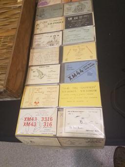 Local collection of QSL cards and file holder