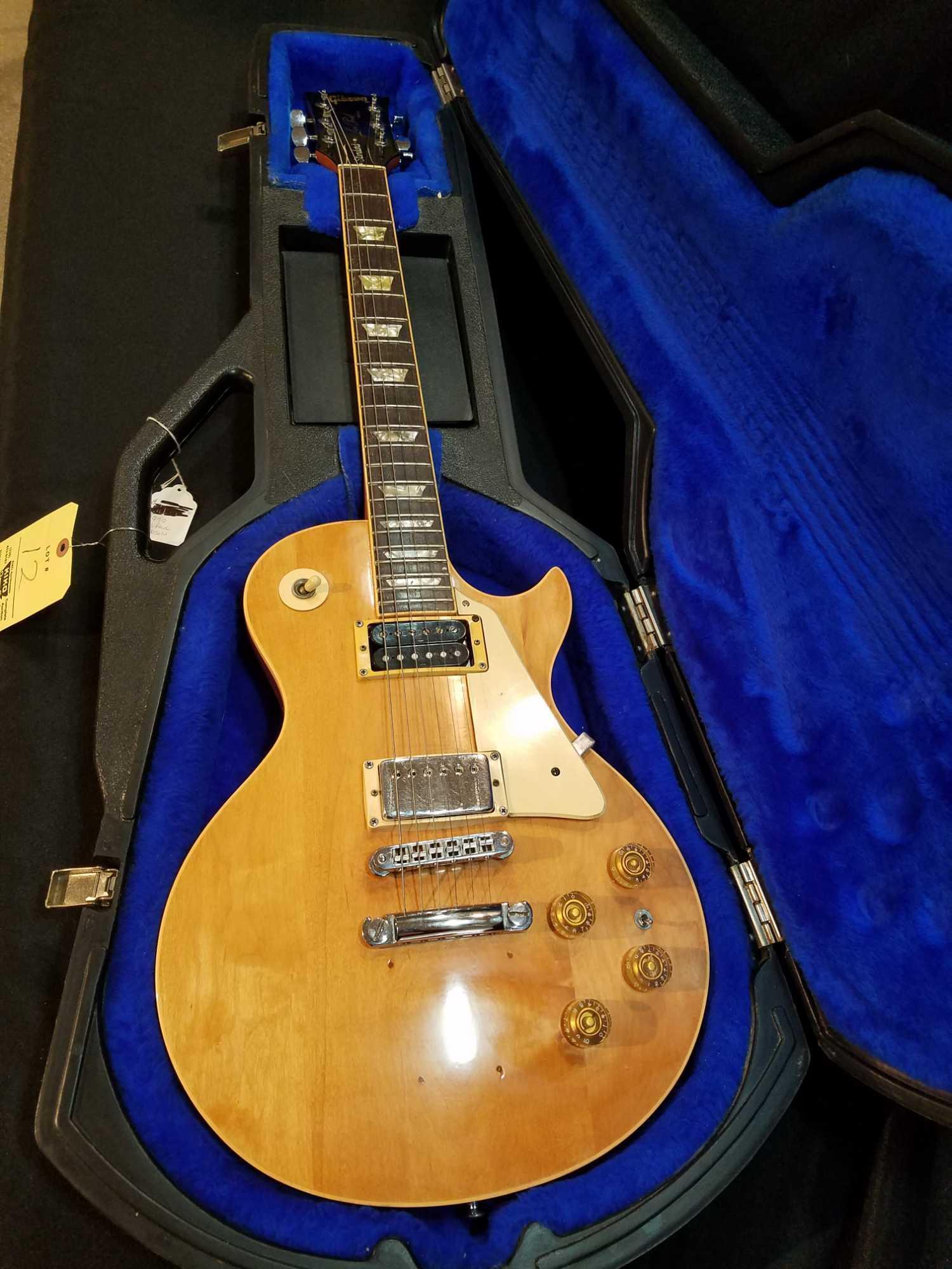 1979 Gibson Les Paul standard model guitar with newer case